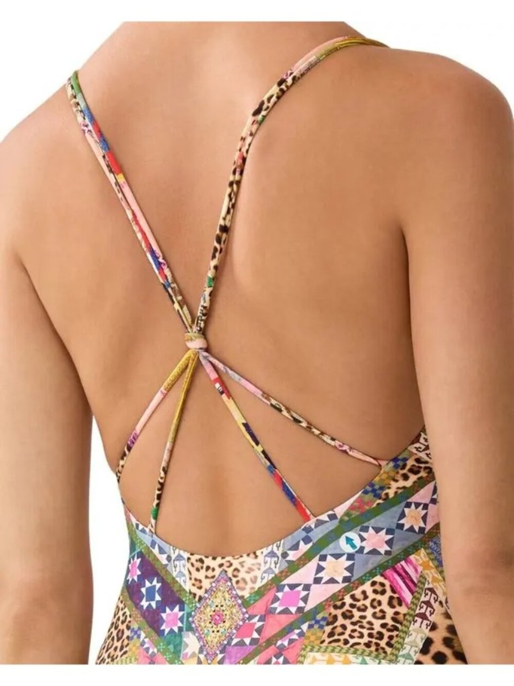 NWT Camilla Straight Neck Double Strap One Piece Swimsuit Embrever Size Small - Picture 4 of 16